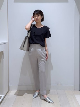 「ウツクシルエット_GLOBAL WORK」｜mnk1018さん（レディース・158cm）の夏コーディネート