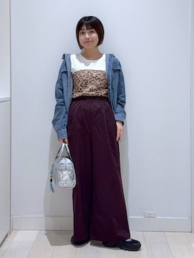 「アイテム（バンダナ/スカーフ）」を使った、mnk1018さん（レディース・158cm・20代）の秋コーディネート