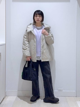 「アイテム（トートバッグ）」を使った、mnk1018さん（レディース・158cm・20代）の冬コーディネート