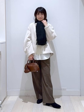 「GLOBAL WORK（グローバルワーク）のふわふわHugmeドルマンプルオーバー/595406（ニット/セーター）」を使った、mnk1018さん（レディース・158cm）の秋コーディネート