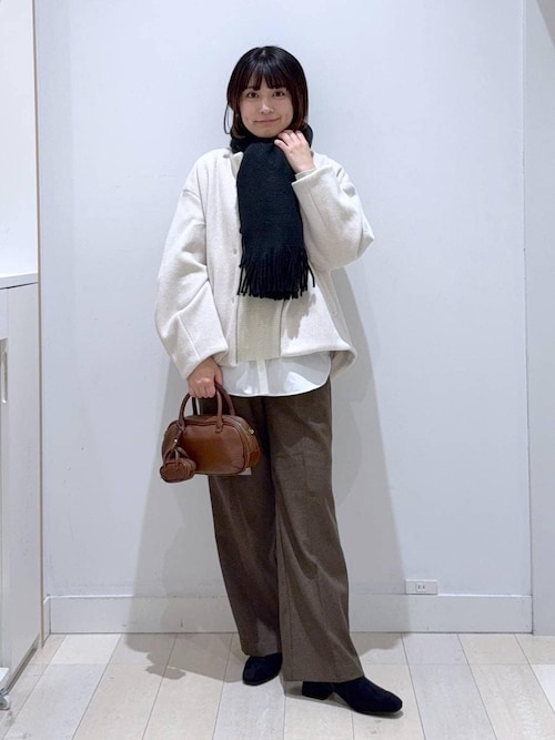 ウールライクコクーンコート/494079（ノーカラーコート）｜GLOBAL WORK