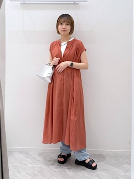 「アイテム（ワンピース/ドレス）」を使った、mnk1018さん（レディース・158cm・20代）の春コーディネート