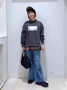 「GLOBAL WORK（グローバルワーク）のアイテム（スニーカー）」を使った、mnk1018さん（レディース・158cm）の秋コーディネート