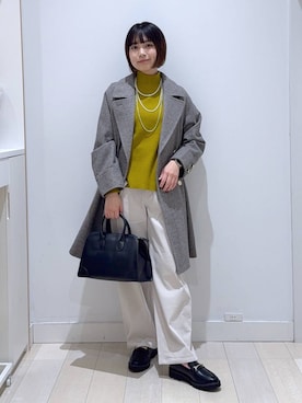 「アイテム（チェスターコート）」を使った、mnk1018さん（レディース・158cm・20代）の秋コーディネート