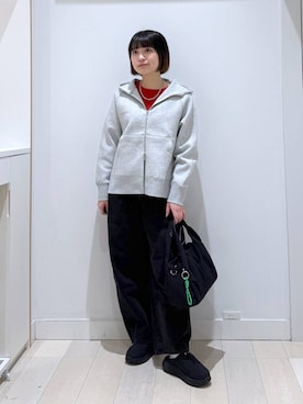 「GLOBAL WORK（グローバルワーク）のアイテム（パーカー）」を使った、mnk1018さん（レディース・158cm）の冬コーディネート