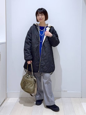 「GLOBAL WORK（グローバルワーク）のふわふわHugmeドルマンプルオーバー/595406（ニット/セーター）」を使った、mnk1018さん（レディース・158cm）の秋コーディネート