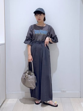 「アイテム（キャップ）」を使った、mnk1018さん（レディース・158cm・20代）の夏コーディネート