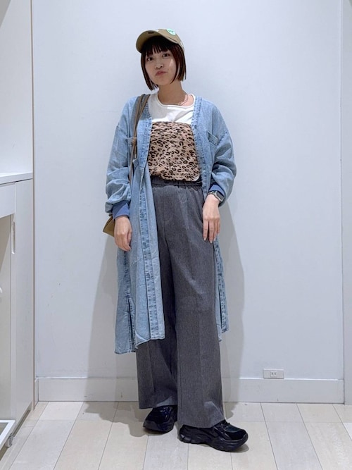 セール】エアリーリラックスデニム羽織りチュニックワンピース