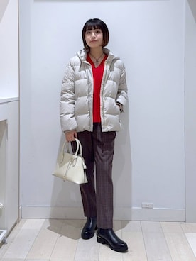 「アイテム（ダウンジャケット/コート）」を使った、mnk1018さん（レディース・158cm・20代）の秋コーディネート