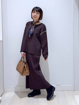 「GLOBAL WORK（グローバルワーク）のアイテム（ワンピース）」を使った、mnk1018さん（レディース・158cm）の秋コーディネート