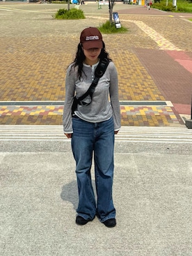 「アイテム（キャップ）」を使った、hitomi020714さん（レディース・168cm）の夏コーディネート