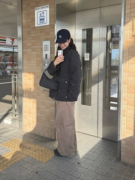 「アイテム（ダウンジャケット/コート）」を使った、hitomi020714さん（レディース・168cm）の秋コーディネート