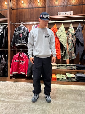 「アイテム（スウェット、その他）」を使った、FUUGAさん（メンズ・173cm）の秋コーディネート