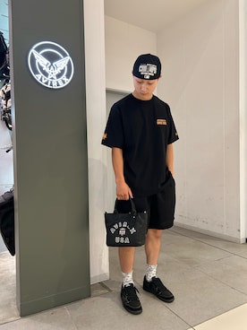「アイテム（パンツ）」を使った、FUUGAさん（メンズ・173cm）の夏コーディネート