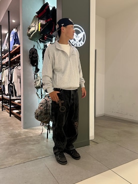 「アイテム（スウェット）」を使った、FUUGAさん（メンズ・173cm）の夏コーディネート