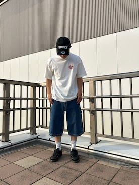「AVIREX（アヴィレックス）のアイテム（キャップ）」を使った、FUUGAさん（メンズ・173cm）の夏コーディネート
