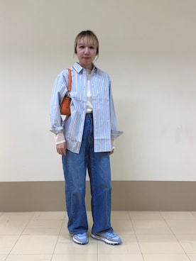 「LACOSTE（ラコステ）のアイテム（バッグ）」を使った、SAWAIさん（レディース・155cm）の春コーディネート