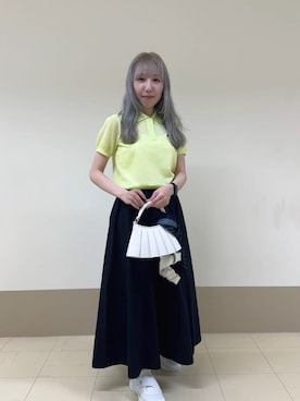 「LACOSTE（ラコステ）のアイテム（バッグ）」を使った、SAWAIさん（レディース・155cm）の春コーディネート