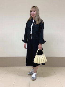 「LACOSTE（ラコステ）のアイテム」を使った、SAWAIさん（レディース・155cm）の秋コーディネート