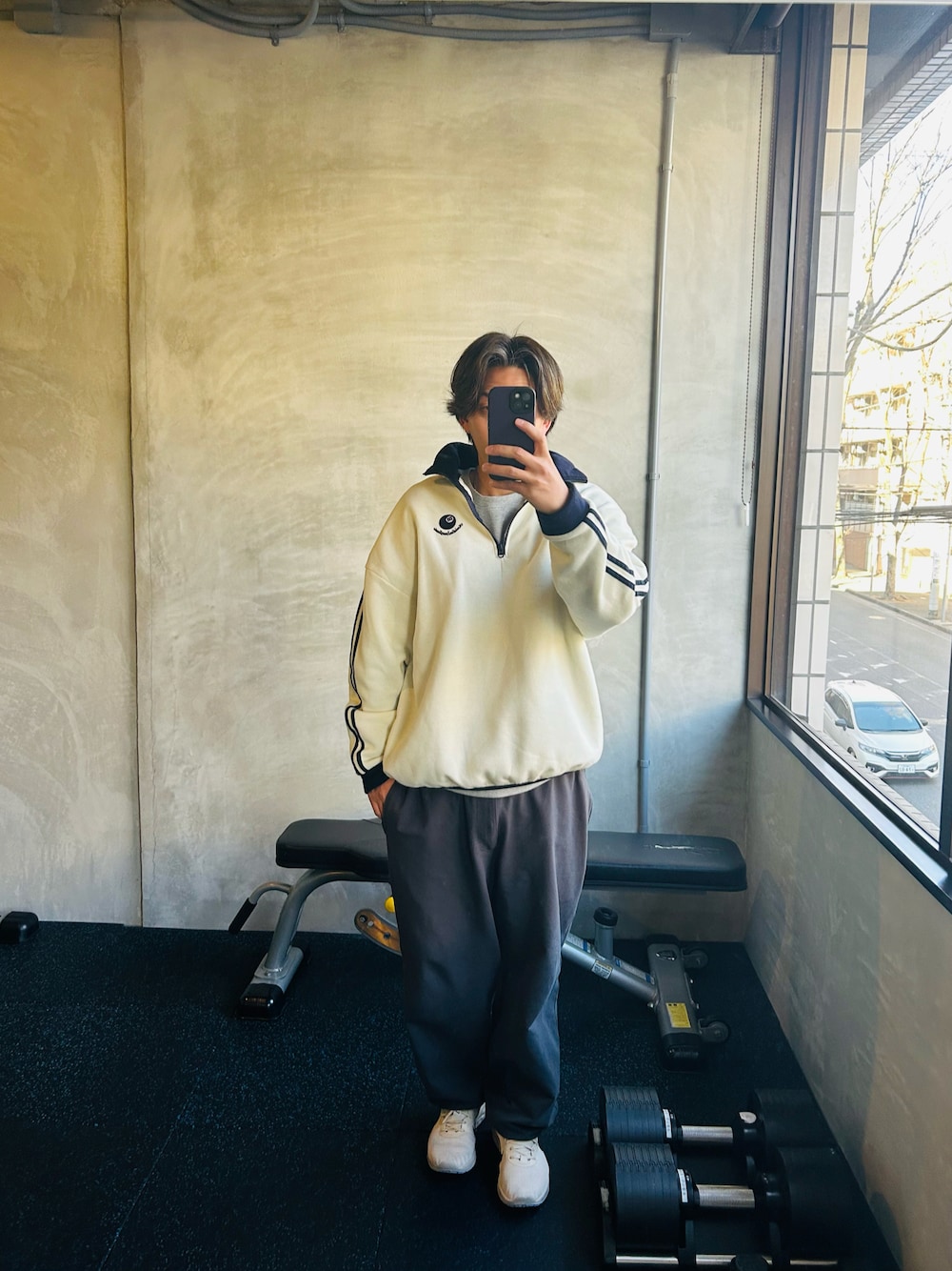 Age Factory エイジ ハーフジップアップ スウェット Lサイズ Age Factory ハーフジップスウェット