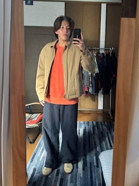 「アイテム（チノパンツ）」を使った、TSUCKTさん（メンズ・170cm・30代）の冬コーディネート