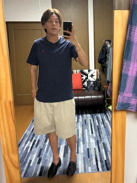 「アイテム（チノパンツ）」を使った、TSUCKTさん（メンズ・170cm）の夏コーディネート