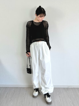 「Silly（シリー）のアイテム（パンツ）」を使った、Silly さん（レディース・160cm）の夏コーディネート