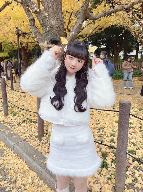 セール】【上品な韓国コーデに◎】ツイードショートファージャケット