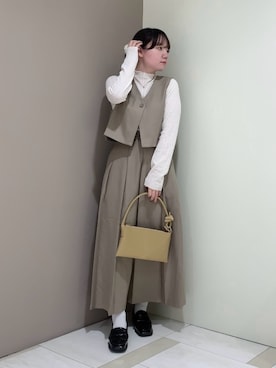 「アイテム（ワンピース/ドレス）」を使った、ありささん（レディース・151cm・20代）の秋コーディネート