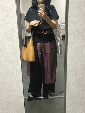 「アイテム（バレエシューズ）」を使った、miinkrさん（レディース・163cm）の秋コーディネート