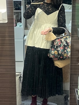 「アイテム（その他トップス）」を使った、miinkrさん（レディース・163cm）の秋コーディネート