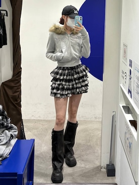 「アイテム（パーカー）」を使った、nyuu92さん（レディース・171cm）の秋コーディネート