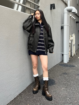 栗原あいりさん（レディース・162cm）の秋コーディネート
