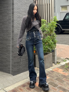 「アイテム（キャミソール）」を使った、栗原あいりさん（レディース・161cm）の秋コーディネート