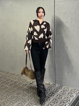 栗原あいりさん（レディース・161cm）の冬コーディネート