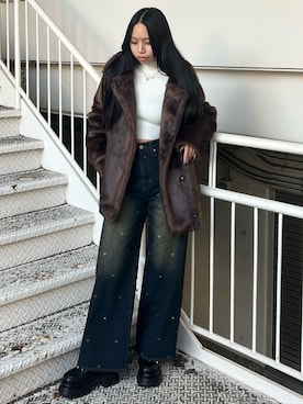 栗原あいりさん(レディース・161cm)の冬コーディネート