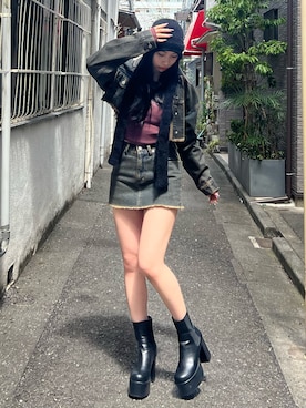 「秋」｜「アイテム（ブーツ）」を使った、栗原あいりさん（レディース・161cm）の夏コーディネート