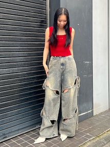 カットアウトルーズジーンズ カットアウトルーズジーンズ｜エモダ（EMODA）公式通販｜RUNWAY