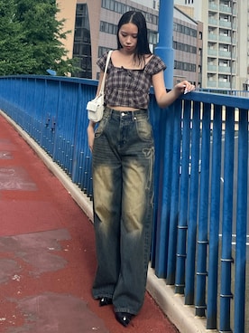 「大人カジュアルコーデ」｜「アイテム（パンプス）」を使った、栗原あいりさん（レディース・161cm）の夏コーディネート