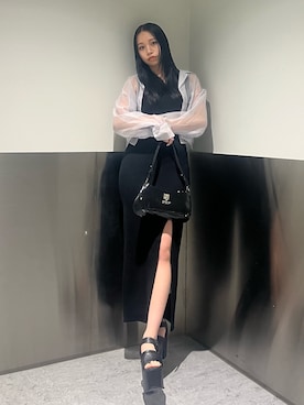 「タイトワンピース」｜栗原あいりさん（レディース・161cm）の夏コーディネート