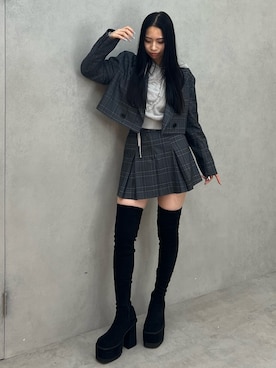 「アイテム（ジャケット/アウター）」を使った、栗原あいりさん（レディース・161cm）の秋コーディネート