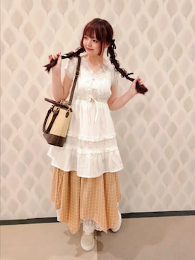 「アイテム（パンプス）」を使った、axes_staff_kurumiさん（レディース・159cm）の夏コーディネート