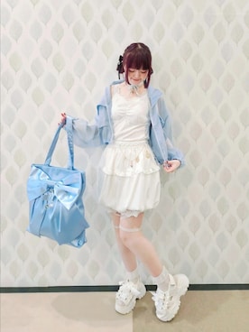 「axes femme（アクシーズファム）のアイテム（財布/小物）」を使った、axes_staff_kurumiさん（レディース・159cm）の夏コーディネート