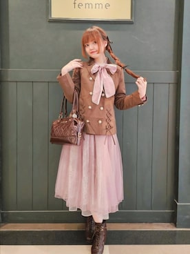 「アイテム（テーラードジャケット）」を使った、axes_staff_kurumiさん（レディース・159cm）の秋コーディネート