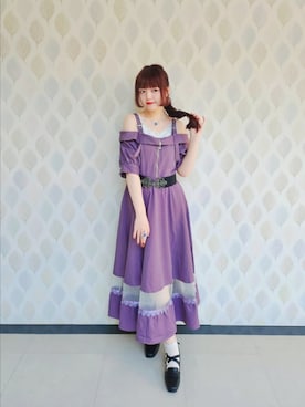 「axes femme POETIQUE（アクシーズファムポエティック）のアイテム（シューズ）」を使った、axes_staff_kurumiさん（レディース・159cm）の夏コーディネート