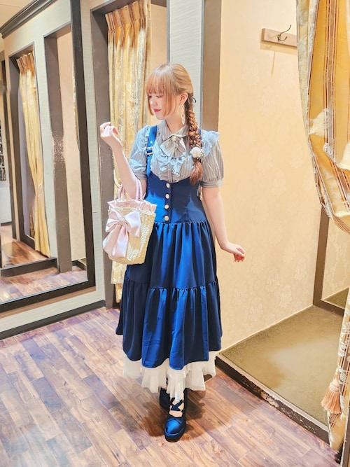 未使用タグ付・現行★アクシーズファム POETIQUE ティアードジャンスカ 未使用タグ付・現行☆アクシーズファム POETIQUE ティアード