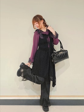 「アイテム（タンクトップ）」を使った、axes_staff_kurumiさん（レディース・159cm）の秋コーディネート