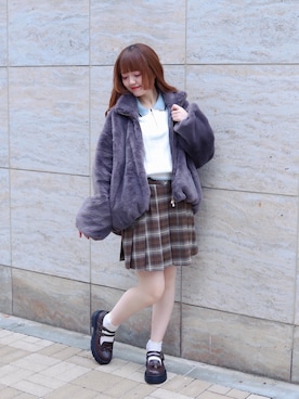 「アイテム（ピーコート）」を使った、axes_staff_kurumiさん（レディース・159cm）の秋コーディネート