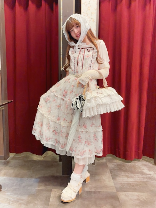 レースフリルがま口バッグ（ボストンバッグ）｜axes femme（アクシーズ