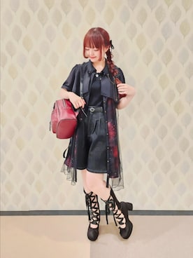 「アイテム（ワンピース）」を使った、axes_staff_kurumiさん（レディース・159cm）の夏コーディネート